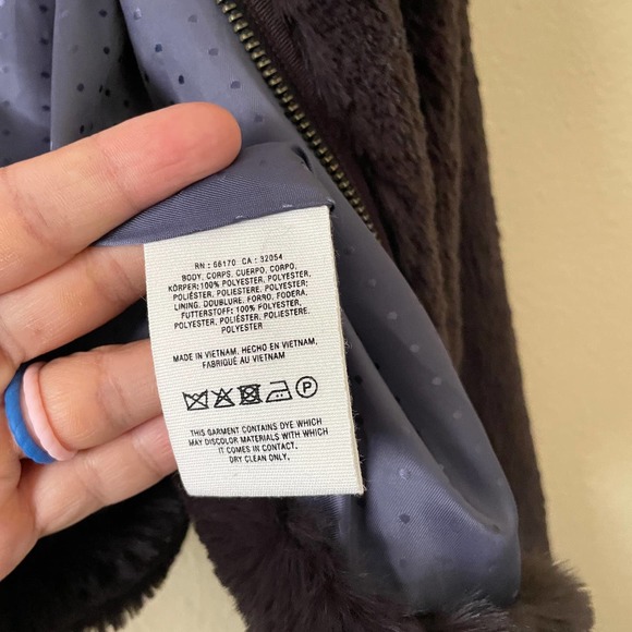 Anthropologie Chevron Faux fur coat - Picture 5 of 7